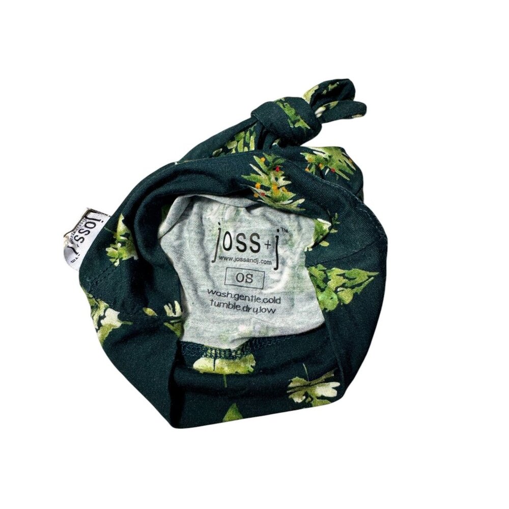 Baby Knot Hat With Evergreen Tree Pattern By Joss + J Sizes OS Available Ideal - Picture 3 of 7